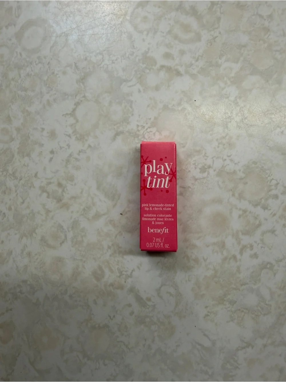 Benefit Play Tint Lip & Cheek Stain Mini 2 mL Pink Travel Size Blush NIB